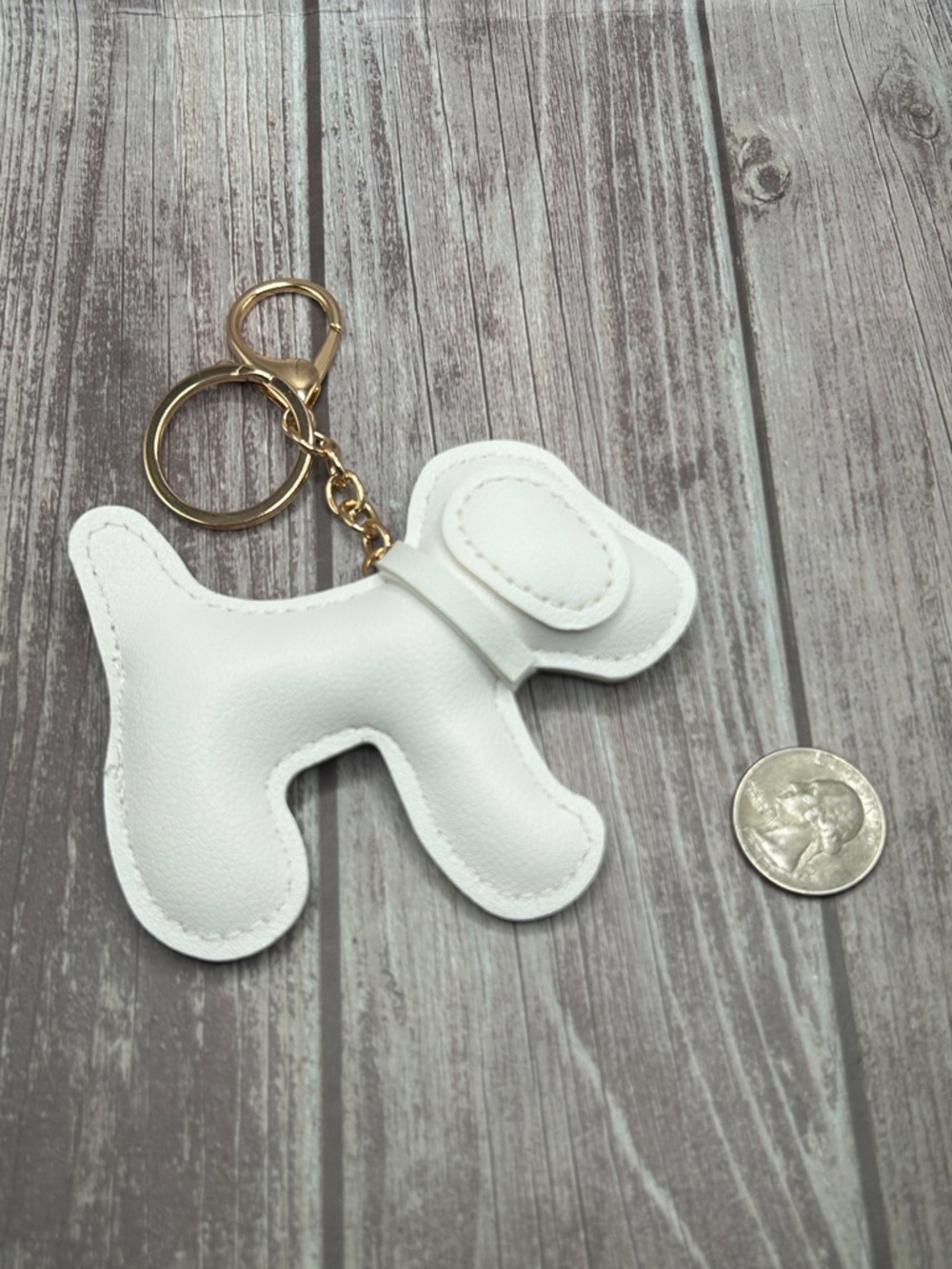 🐶NEW Dog Bag Charm/ Keychain Adorable Puppy Dog White - Picture 8 of 9